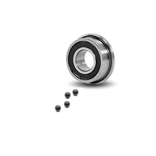 MF128-2RS/C hybrid ceramic bearings with Si3N4 balls double rubber sealed 8X12X3.5mm Flanged